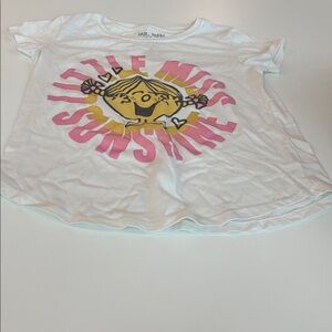 Mr.Men Little Miss- Little Miss Sunshine White and Pink T-Shirt